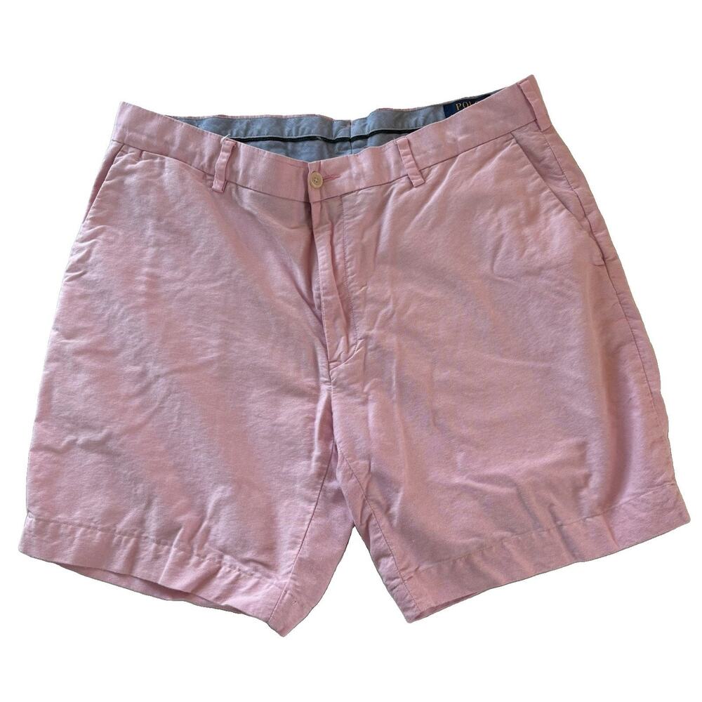 Polo Ralph Lauren Men's Chino Shorts Size 36 Classic Fit Pink Cotton 7.5” Inseam